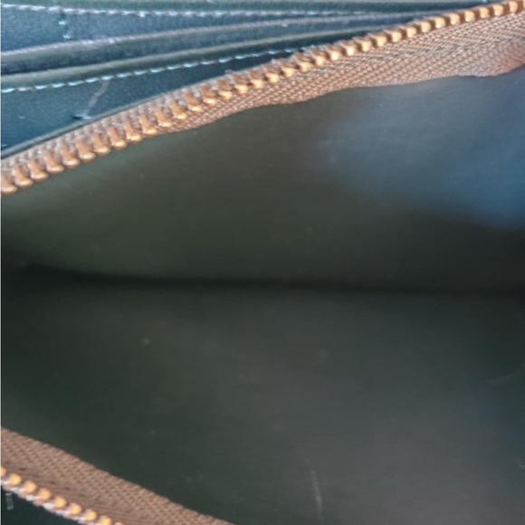 Vintage Enrico Green Pebble Leather Wallet - Picture 8 of 9